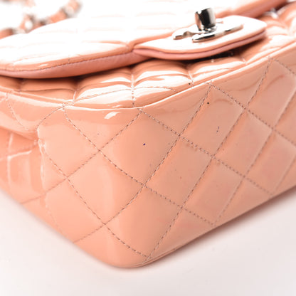 Chanel Patent Quilted Mini Square Flap Pink 6 of 10
