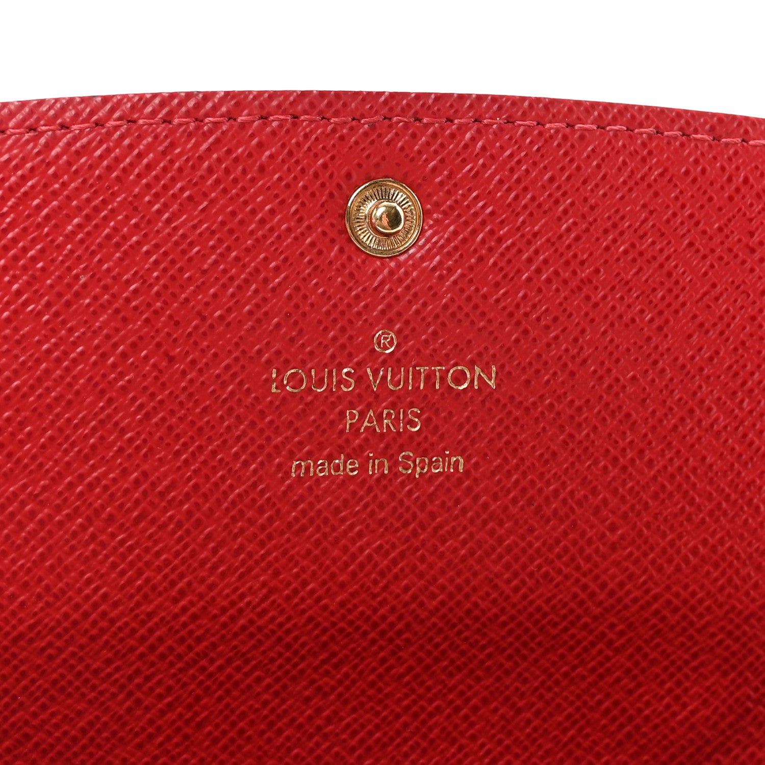 Louis Vuitton Damier Ebene Emilie Wallet Red 6 of 6