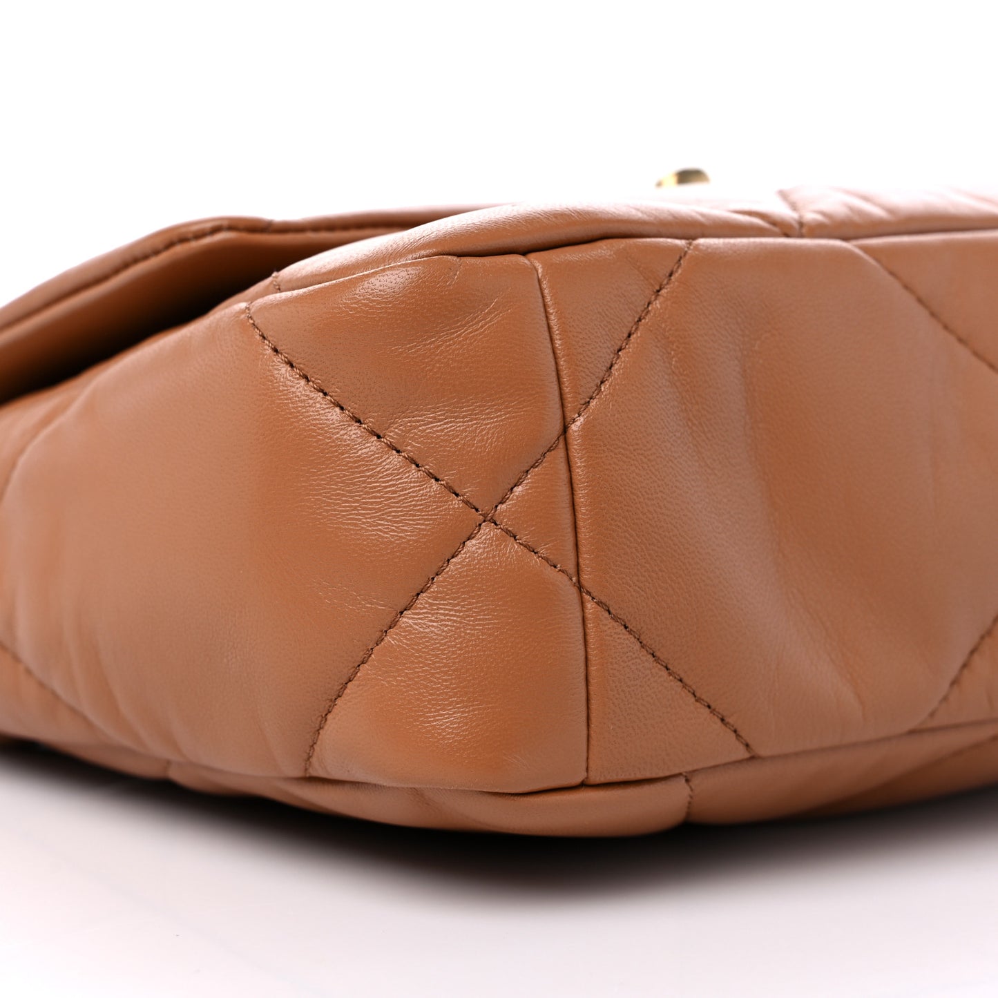 Lambskin Quilted Medium Chanel 19 Flap Brown