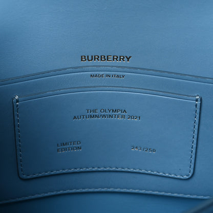 Burberry Calfskin Small Olympia Shoulder Bag Blue 6 of 8