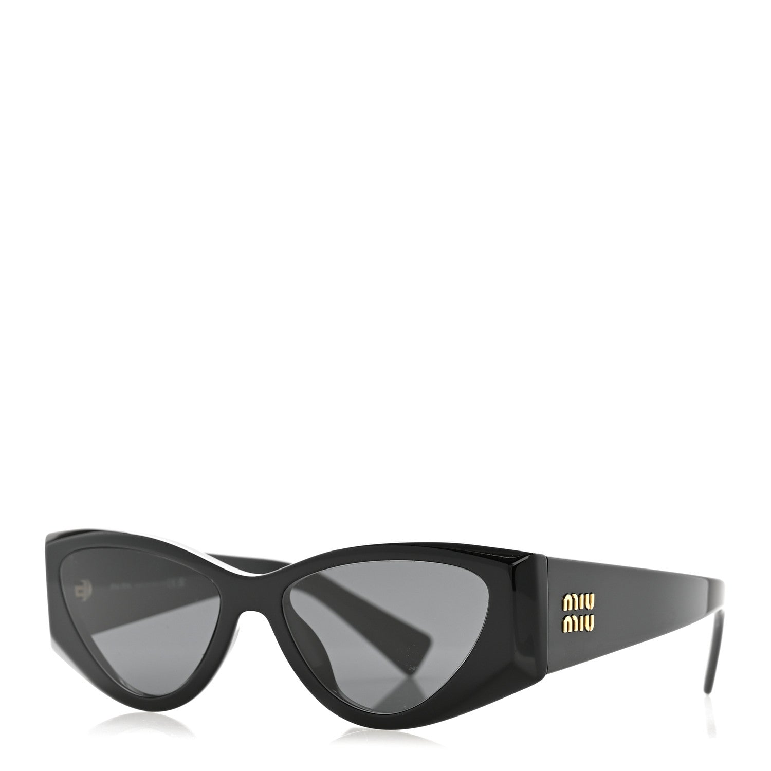 Miu Miu Acetate Cat Eye Sunglasses SMU 06Y Black Ardesia 1 of 9