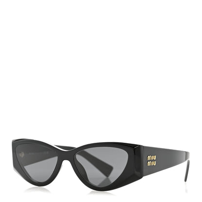 Miu Miu Acetate Cat Eye Sunglasses SMU 06Y Black Ardesia 1 of 9