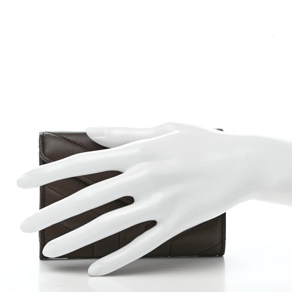 Saint Laurent Lambskin Y Quilted Monogram Small Loulou Envelope Wallet Faggio 2 of 7
