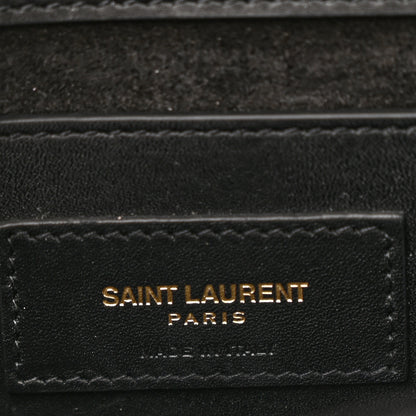 Saint Laurent Grain De Poudre Medium Classic Monogram Kate Tassel Satchel Black 6 of 10