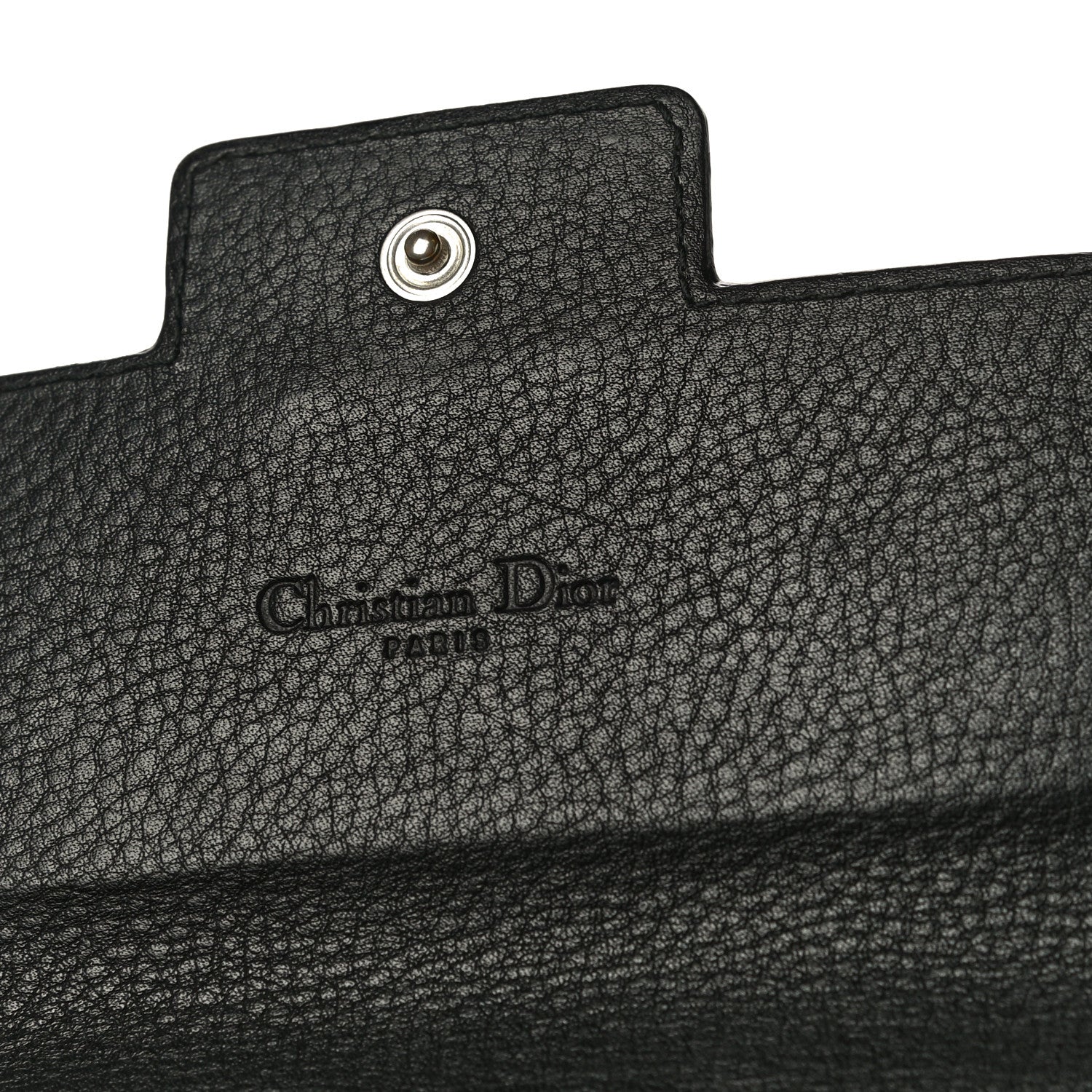 Christian Dior Monogram Flap Wallet Black 14 of 17