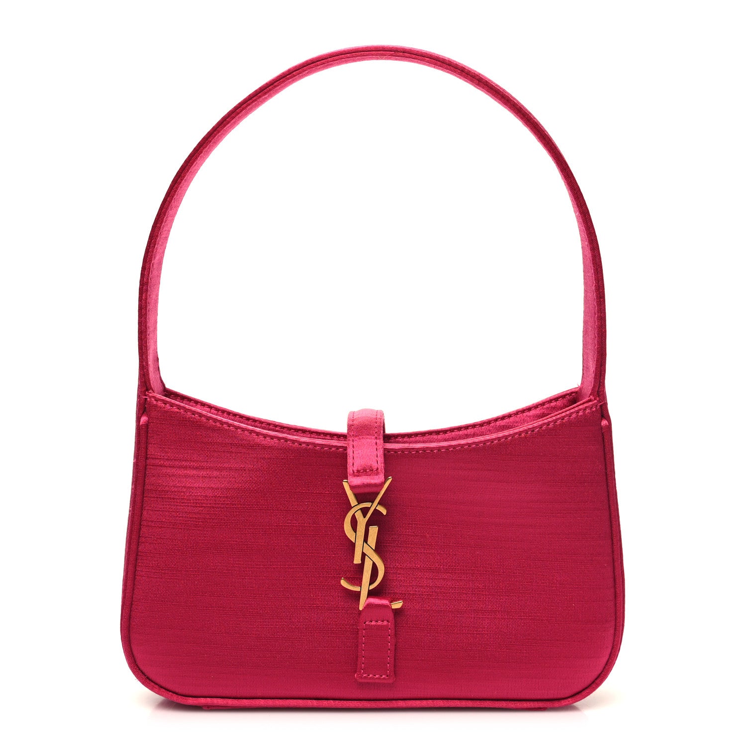 Saint Laurent Satin Le 5 A 7 Mini Hobo Guava Pink 1 of 11