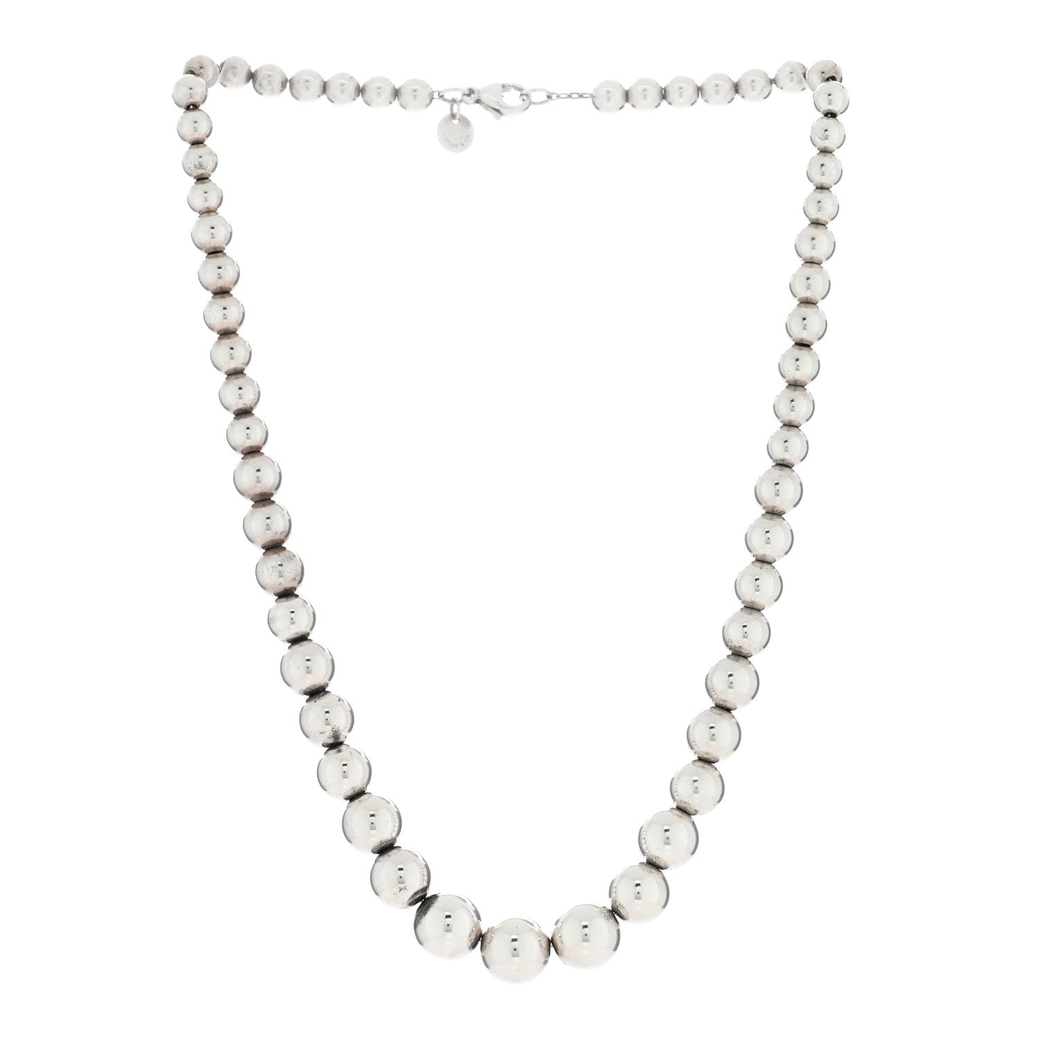 Tiffany Sterling Silver HardWear Graduated Ball Necklace 3 of 4