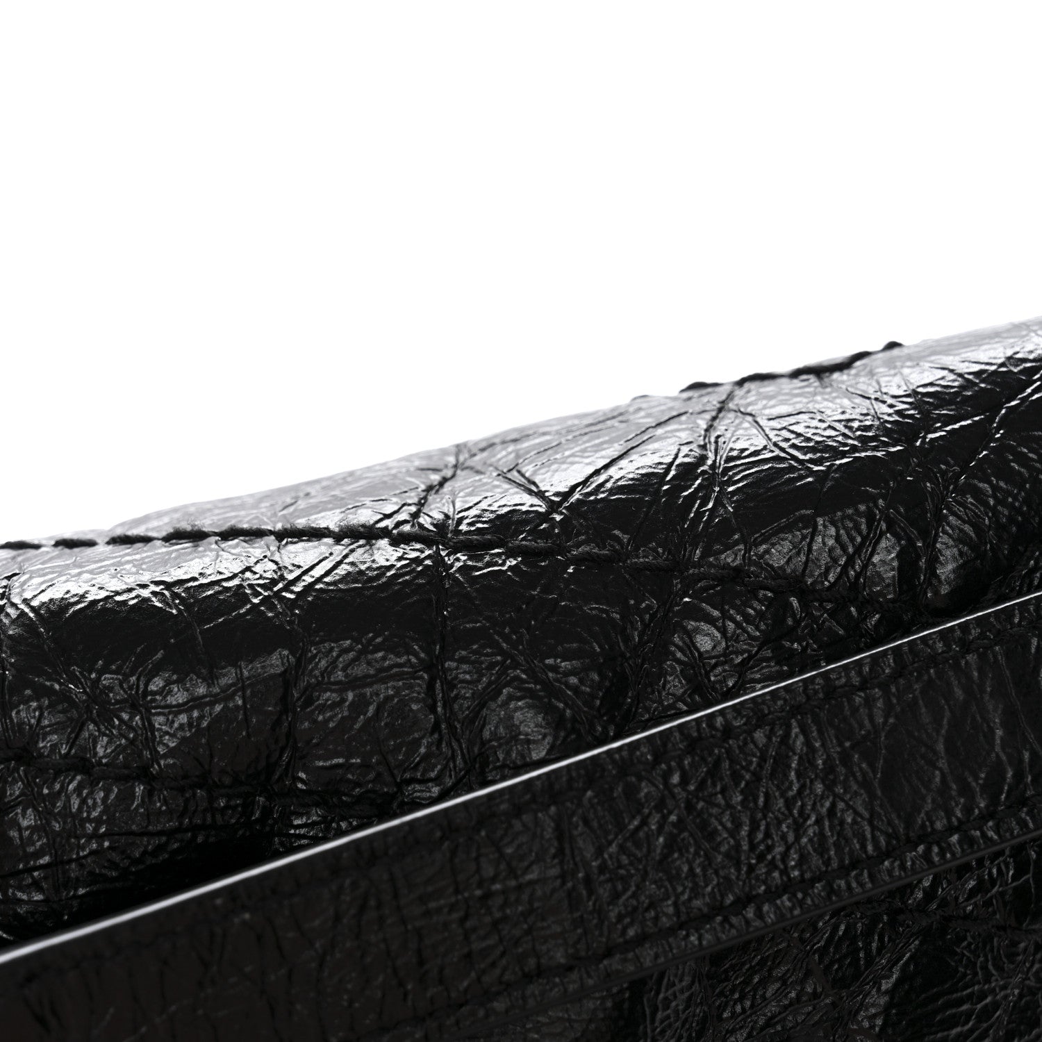 Saint Laurent Crinkled Calfskin Matelasse Monogram Medium Niki Chain Satchel Black 11 of 11