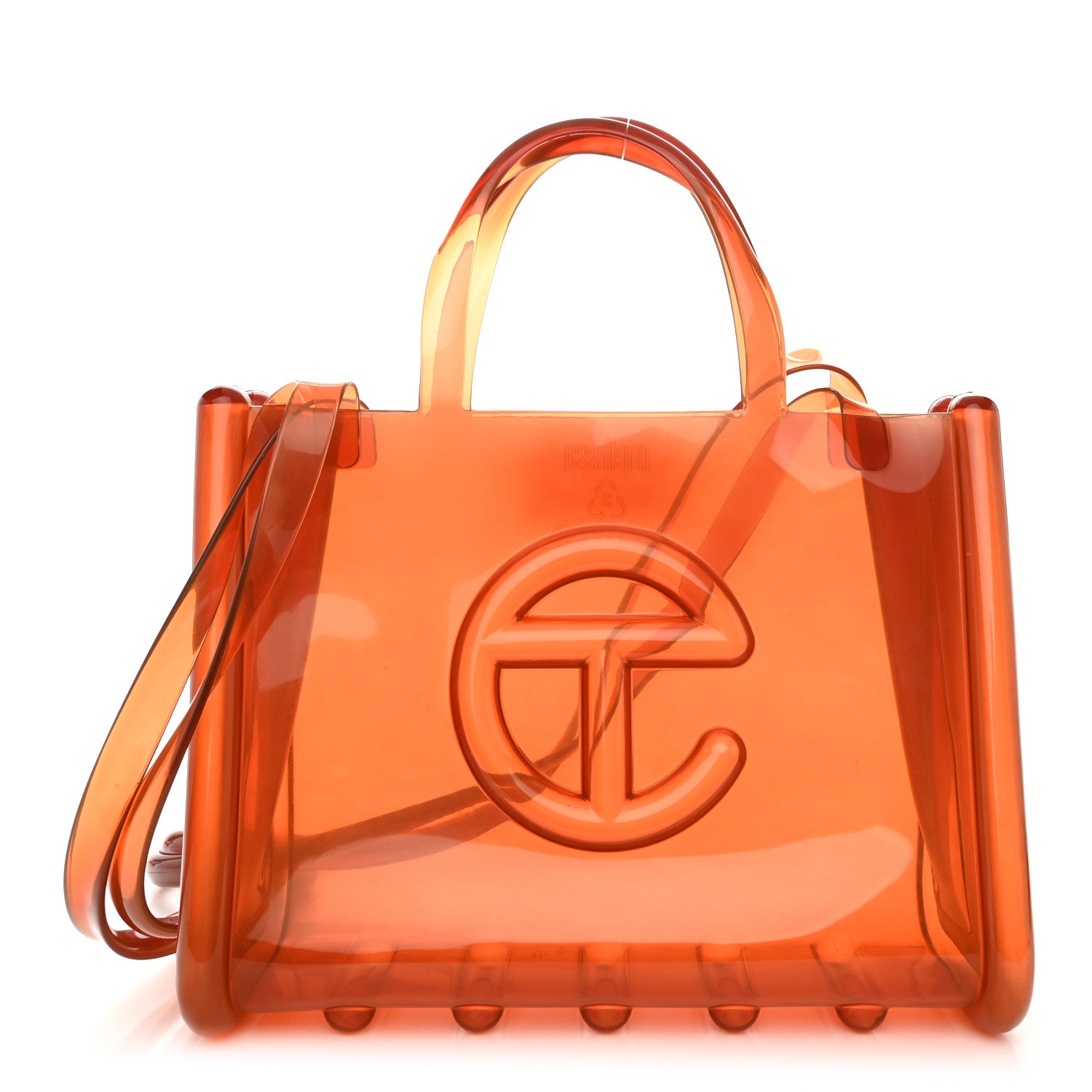 Telfar x MELISSA Jelly Medium Shopping Bag Clear Brown 1 of 9