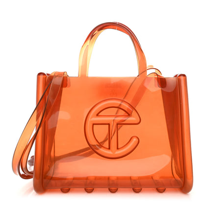 Telfar x MELISSA Jelly Medium Shopping Bag Clear Brown 1 of 9
