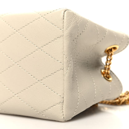 Saint Laurent Lambskin Quilted Baby Bucket Bag Crema Soft 9 of 10
