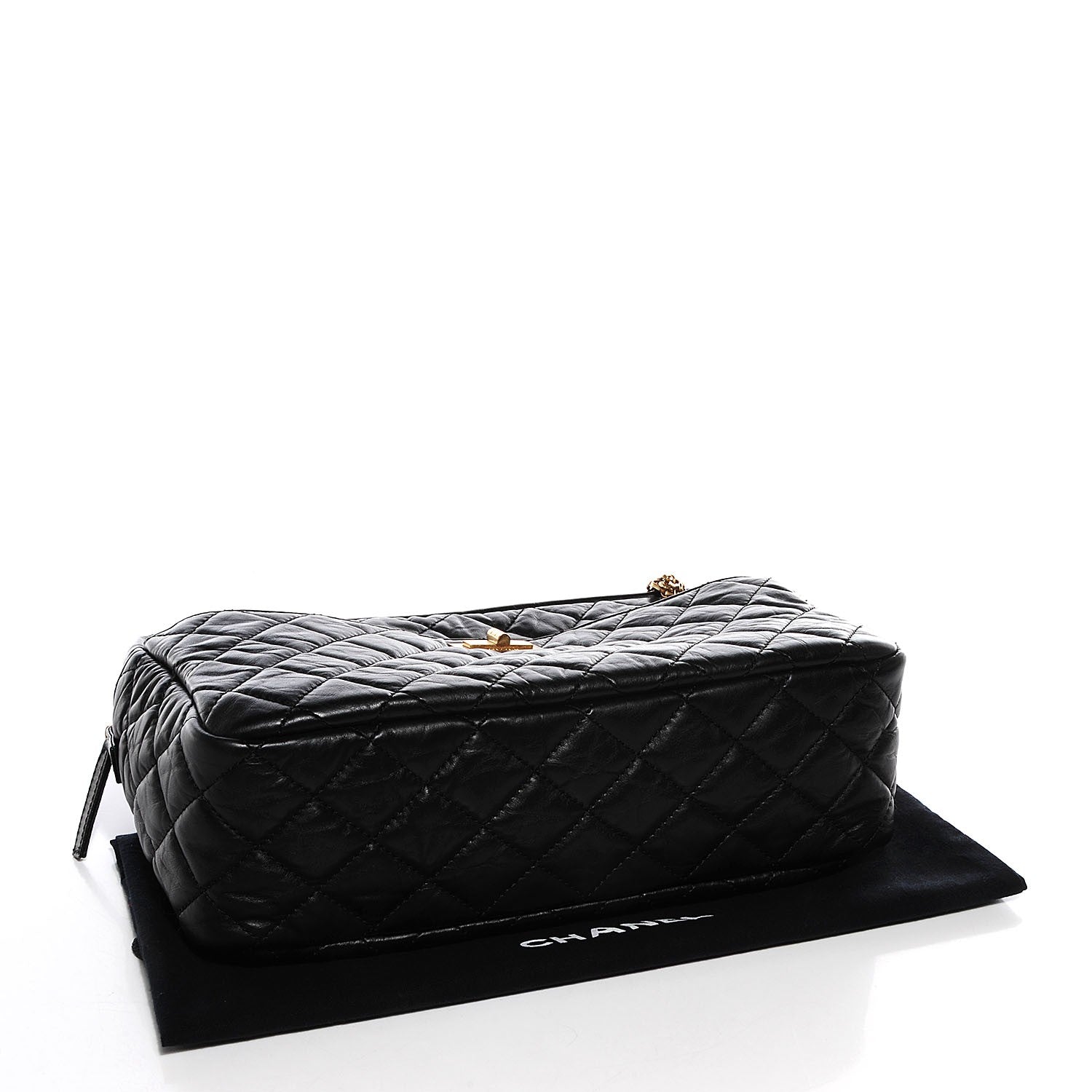 Chanel Aged Calfskin Quilted Medium Reissue Camera Case Black 4 of 8