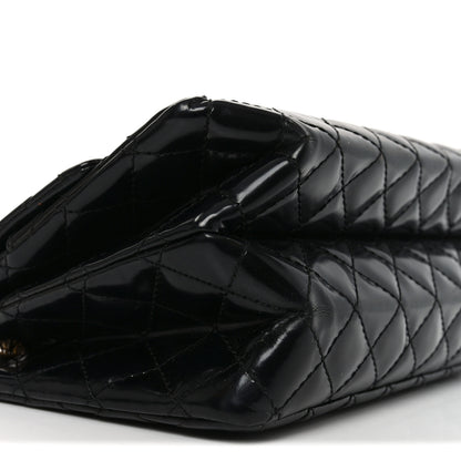 Chanel Patent Quilted Accordion Reissue 2.55 Flap Black 9 of 10