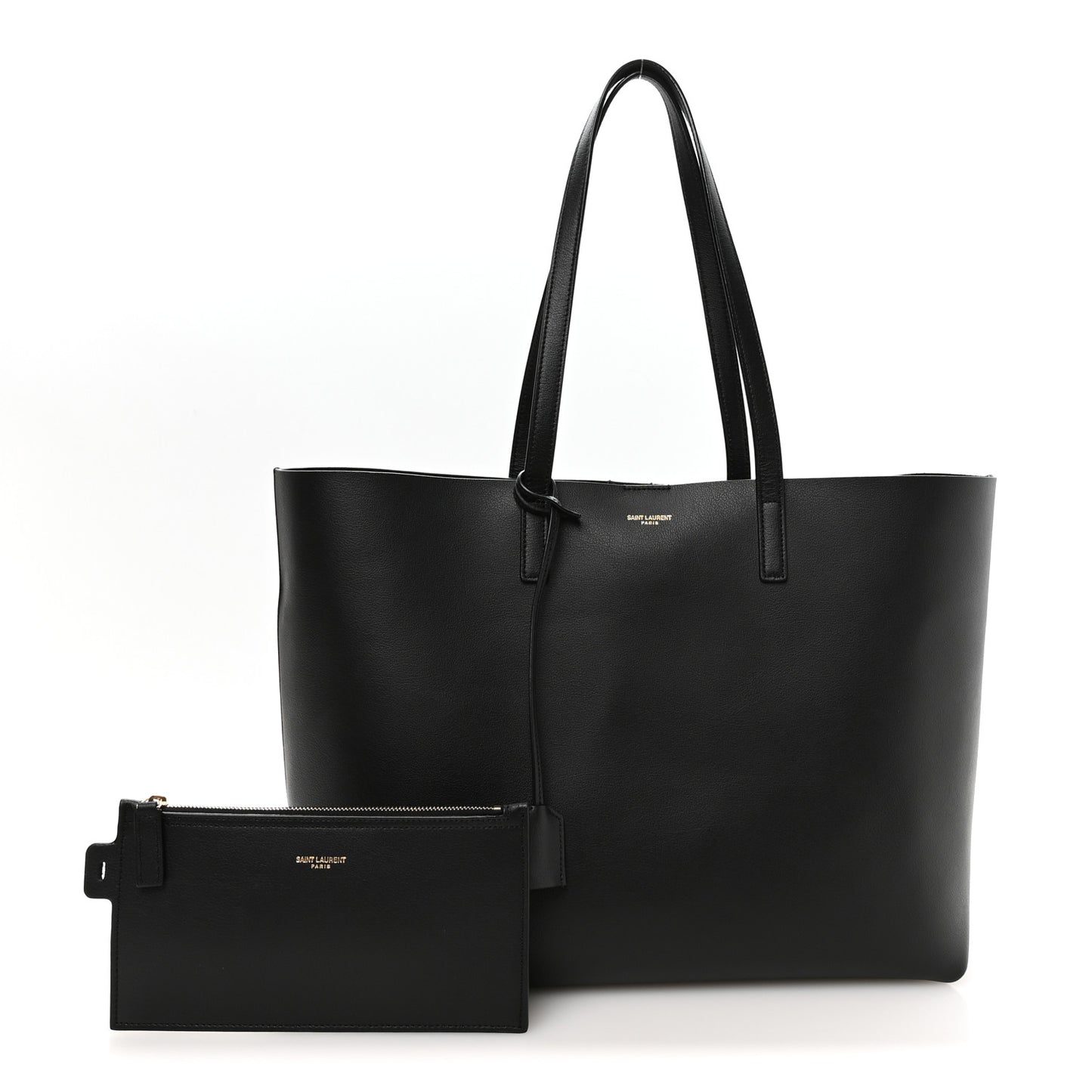 Calfskin Large Shopping Tote Black