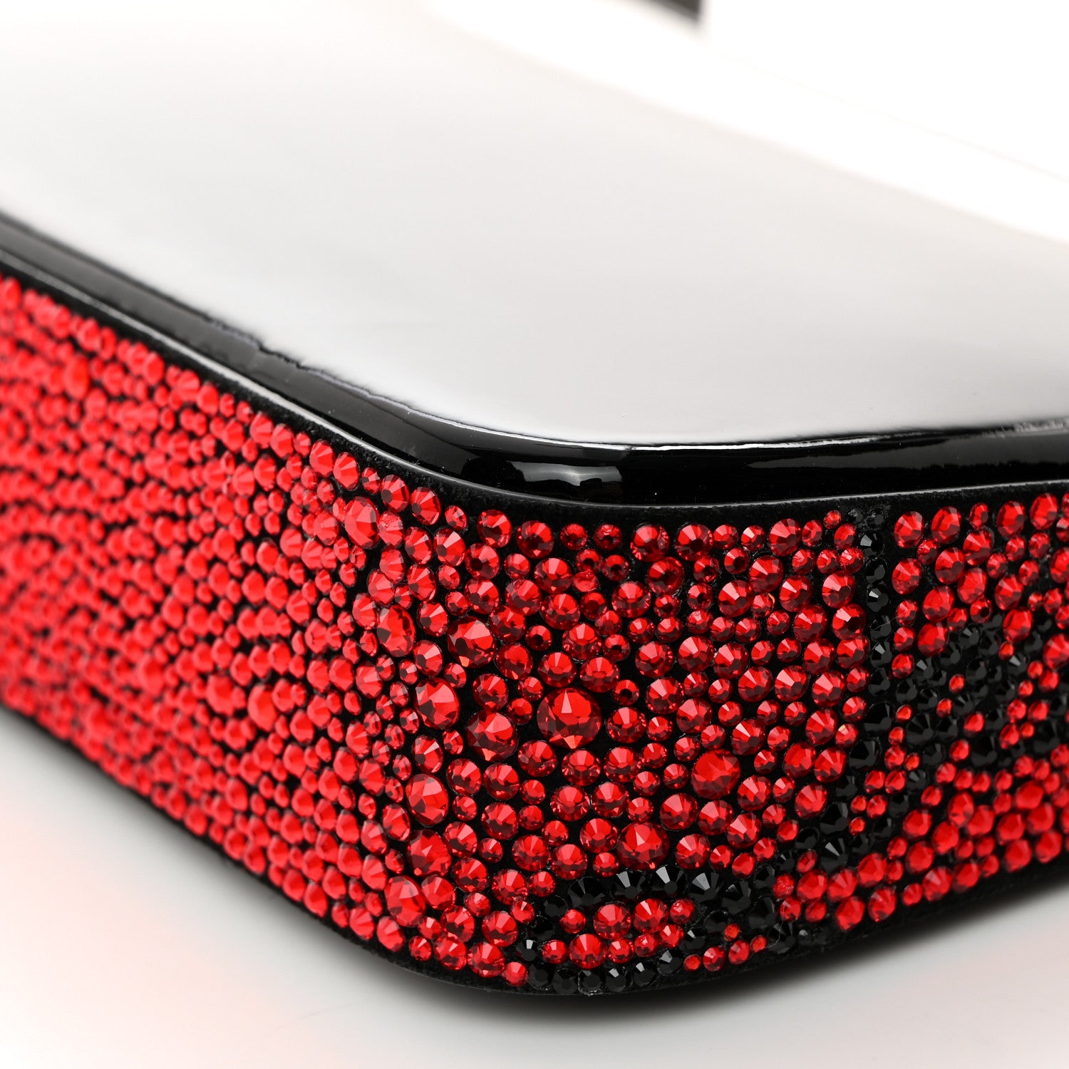 Christian Louboutin Patent Calfskin Strass Loubila Chain Clutch Black 10 of 10