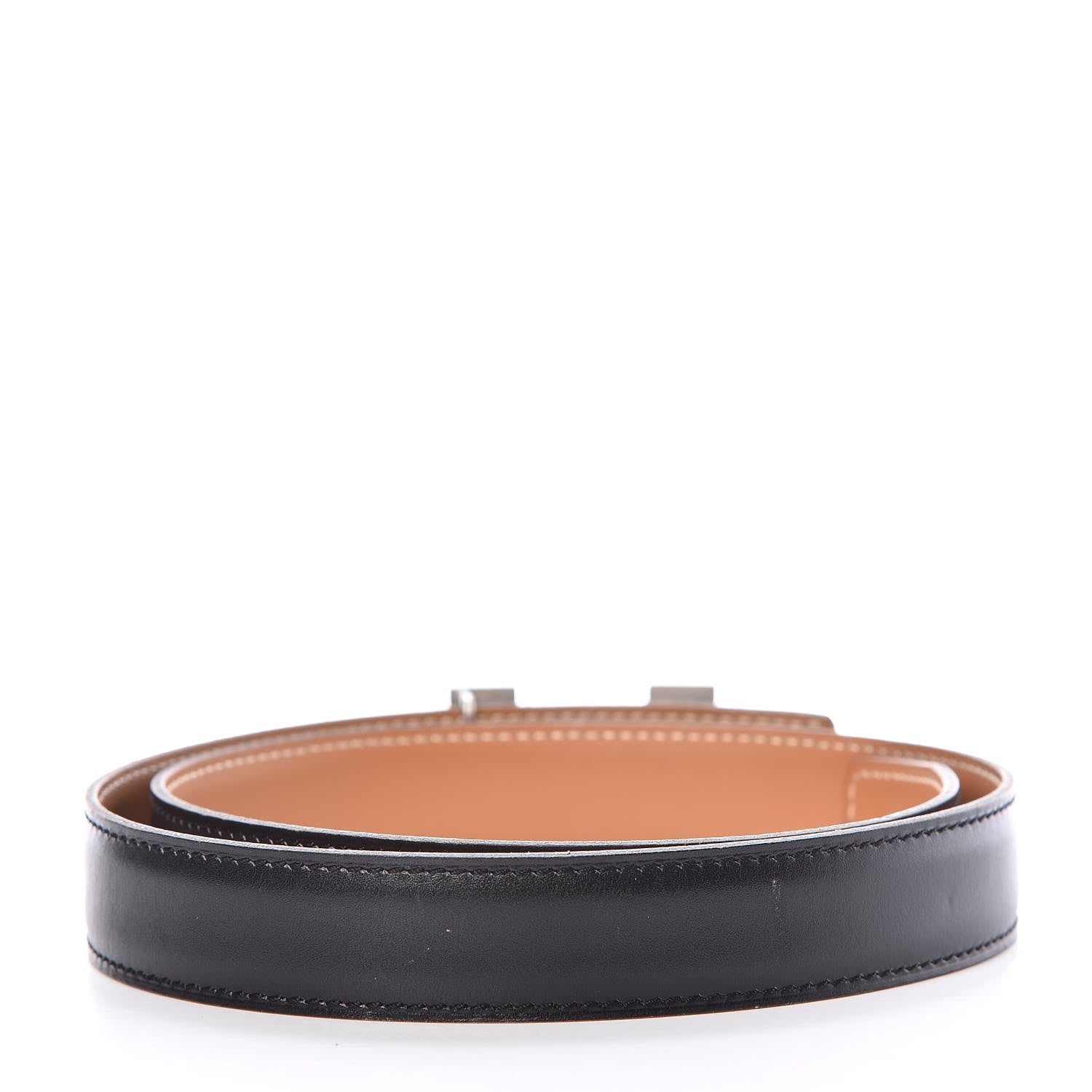 Hermes Box Chamonix 24mm Constance H Belt 65 Black Natural 3 of 16