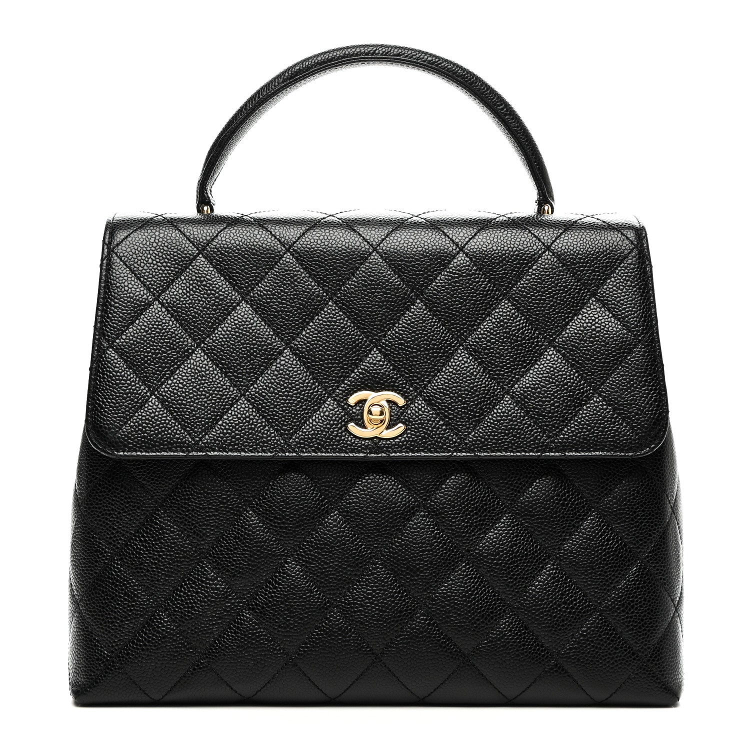 Chanel Caviar Quilted Jumbo Kelly Flap Black 1 of 10