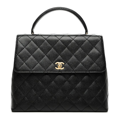 Chanel Caviar Quilted Jumbo Kelly Flap Black 1 of 10
