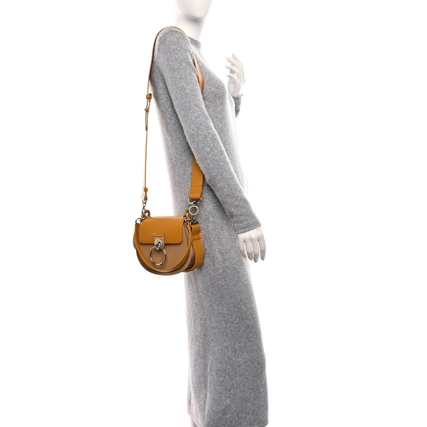 Chloe Calfskin Small Tess Bag Beige Burning Camel 2 of 9