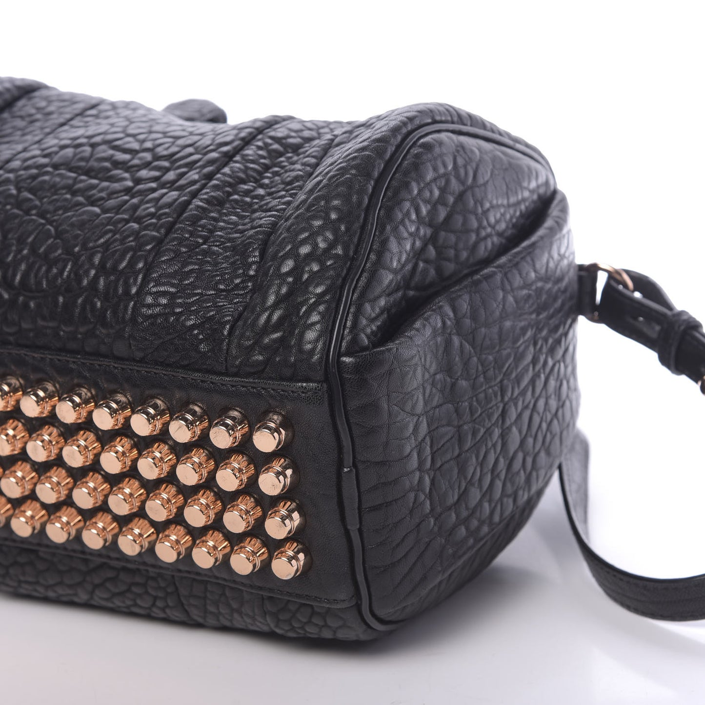 Pebbled Lambskin Rockie Black Rose Gold Hardware