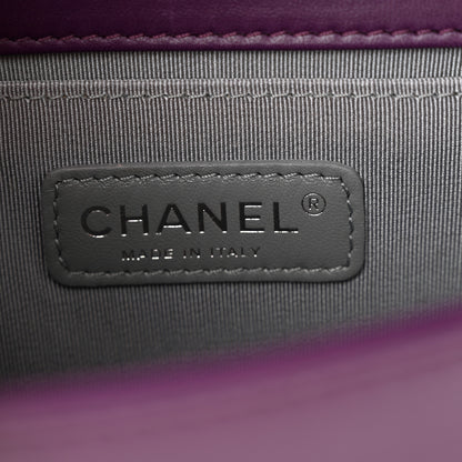 Chanel Velvet Quilted Small Boy Flap Purple 6 of 10