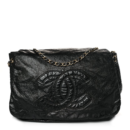 Chanel Vinyl XL Rock and Chain Flap Black 1 of 9