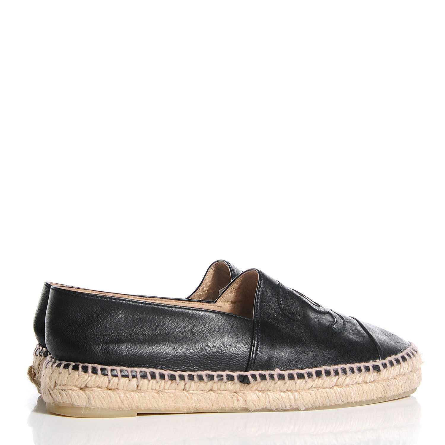 Chanel Lambskin CC Espadrilles 38 Black 4 of 5
