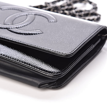 Chanel Patent Caviar Timeless CC Wallet on Chain WOC Black 12 of 13