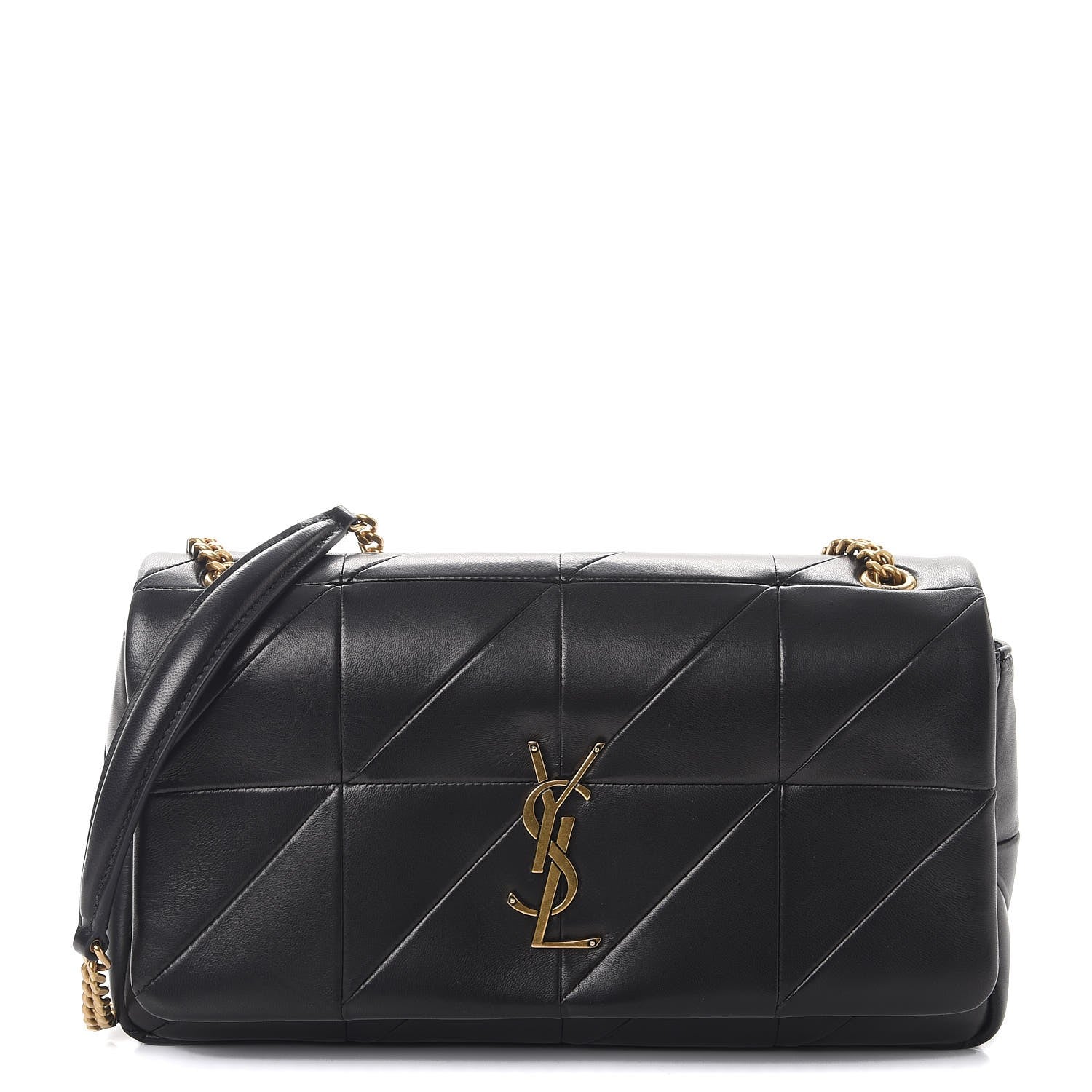 Saint Laurent Lambskin Patchwork Monogram Medium Jamie Black 1 of 8
