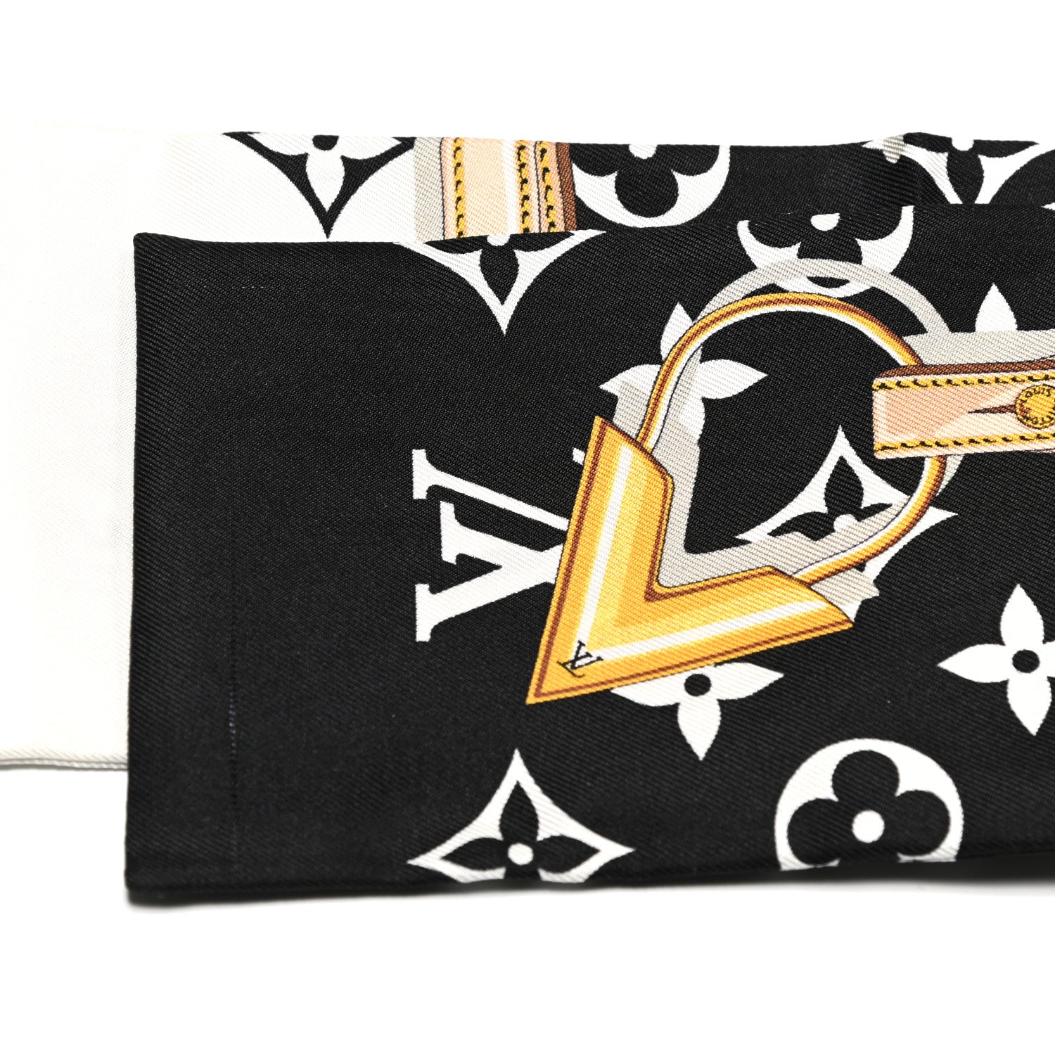 Louis Vuitton Silk Monogram Confidential Bandeau Black 4 of 4