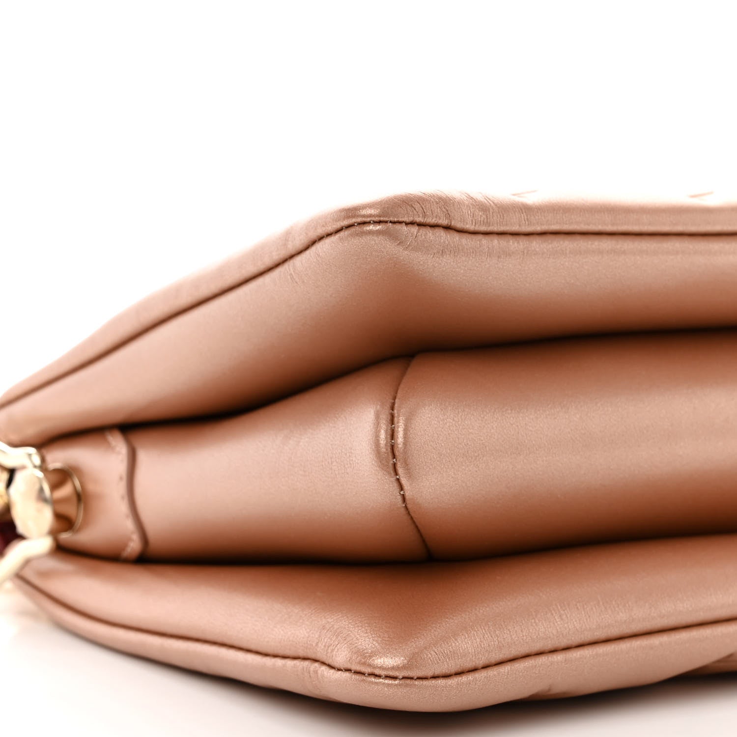 Louis Vuitton Metallic Lambskin Embossed Monogram Coussin BB Pink Gold 10 of 11