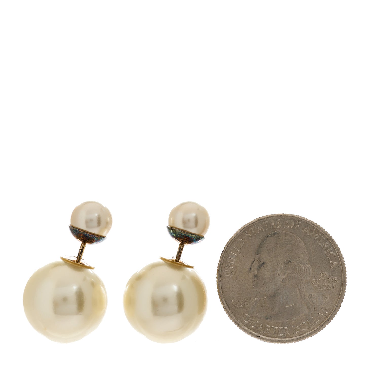 Pearl Mise En Dior Tribal Earrings Gold