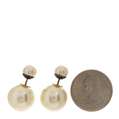 Christian Dior Pearl Mise En Dior Tribal Earrings Gold 2 of 5