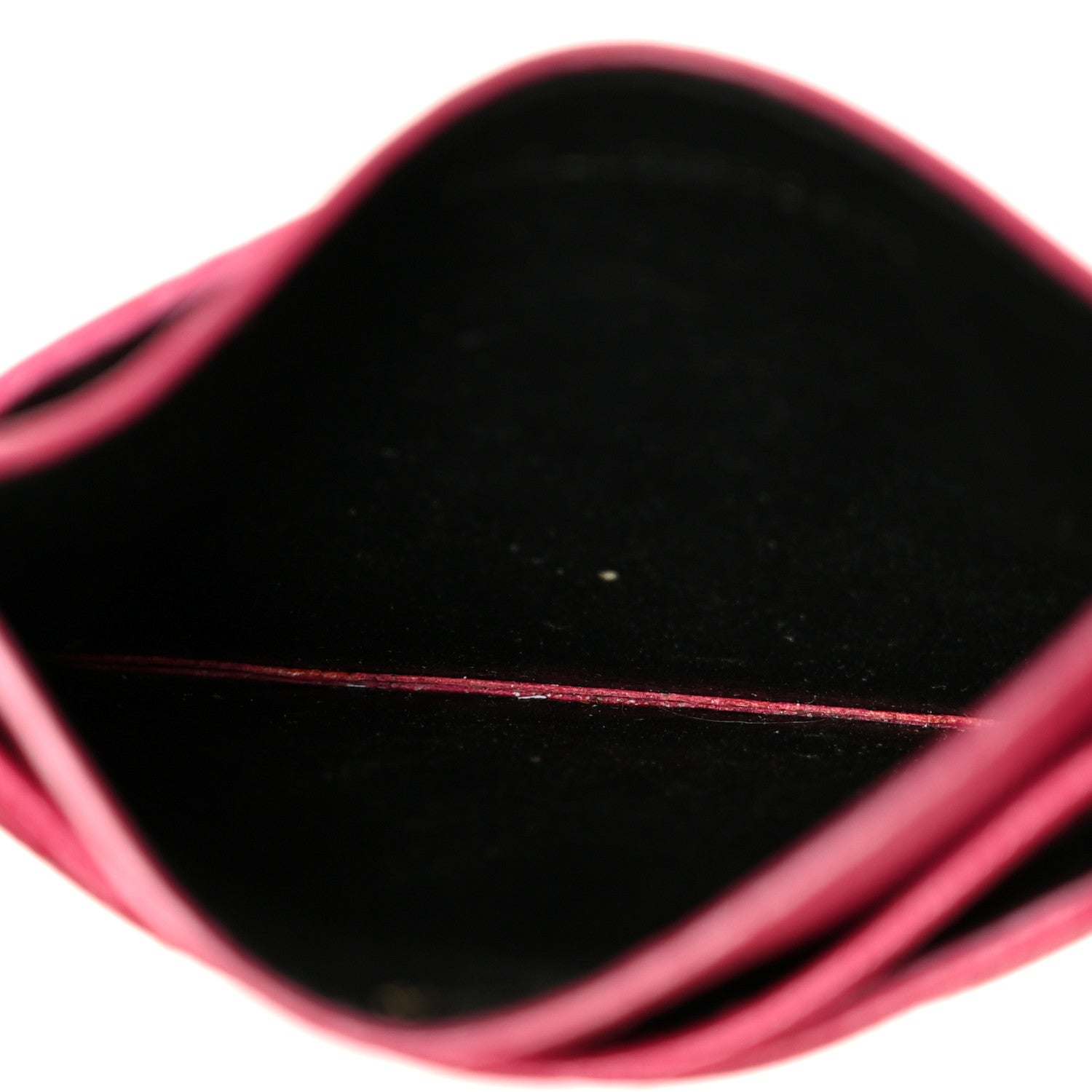 Saint Laurent Grain De Poudre Matelasse Chevron Monogram Credit Card Case Fresh Fuxia 5 of 12