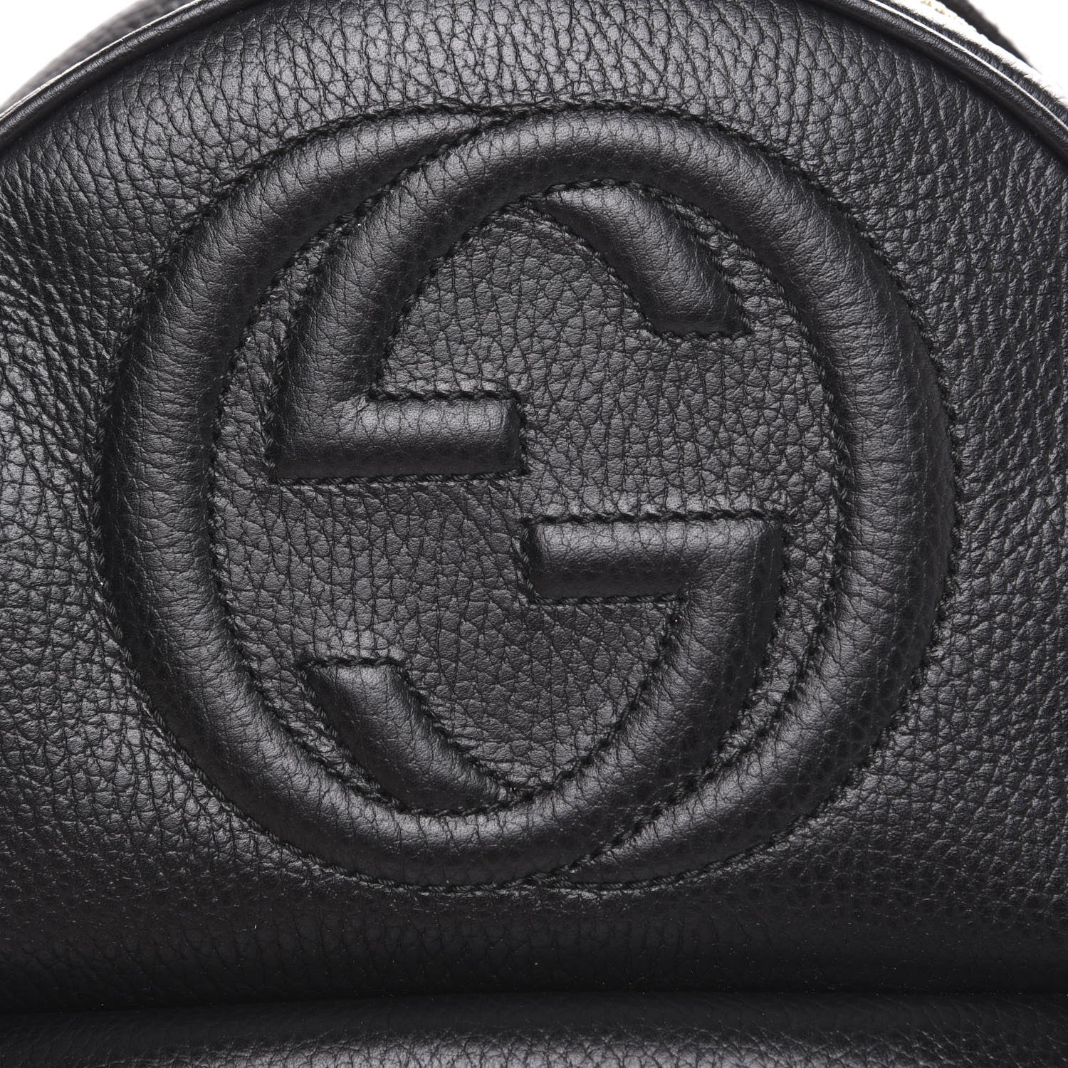 Gucci Pebbled Calfskin Soho Chain Backpack Black 9 of 10