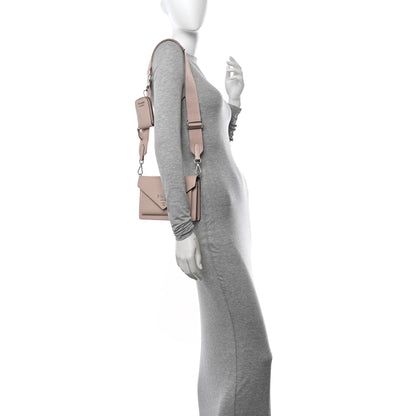 Prada Saffiano City Calfskin Mini Envelope Bag Water Lily 3 of 10