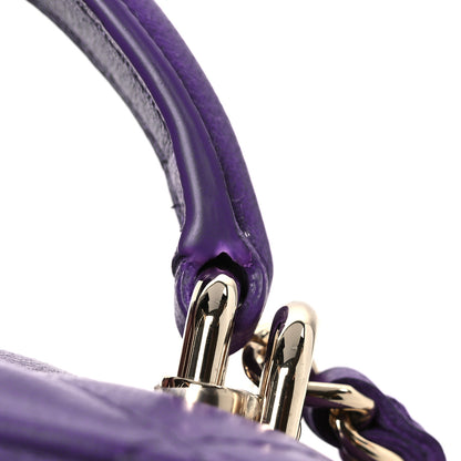 Chanel Lambskin Quilted Top Handle Mini Vanity Case With Chain Purple 13 of 14
