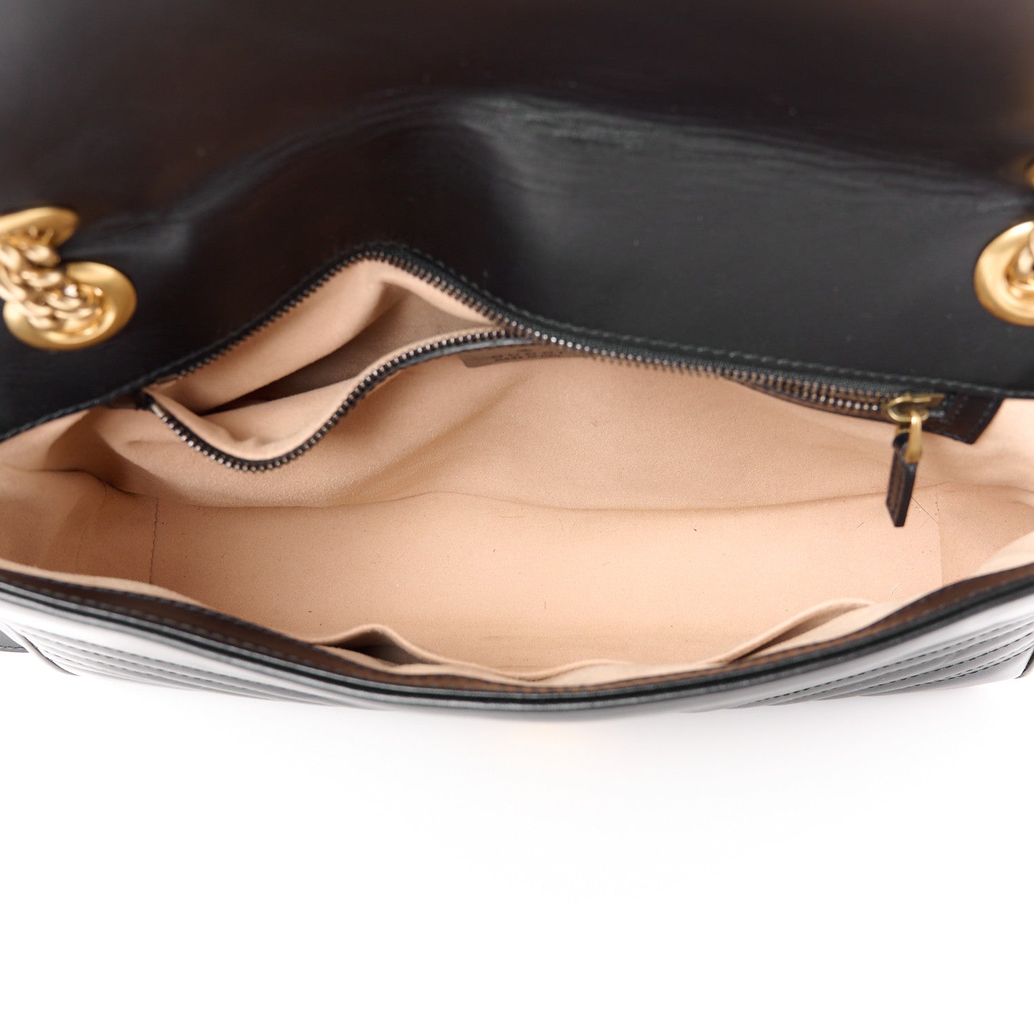 Gucci Calfskin Matelasse Medium GG Marmont Shoulder Bag Black 5 of 12