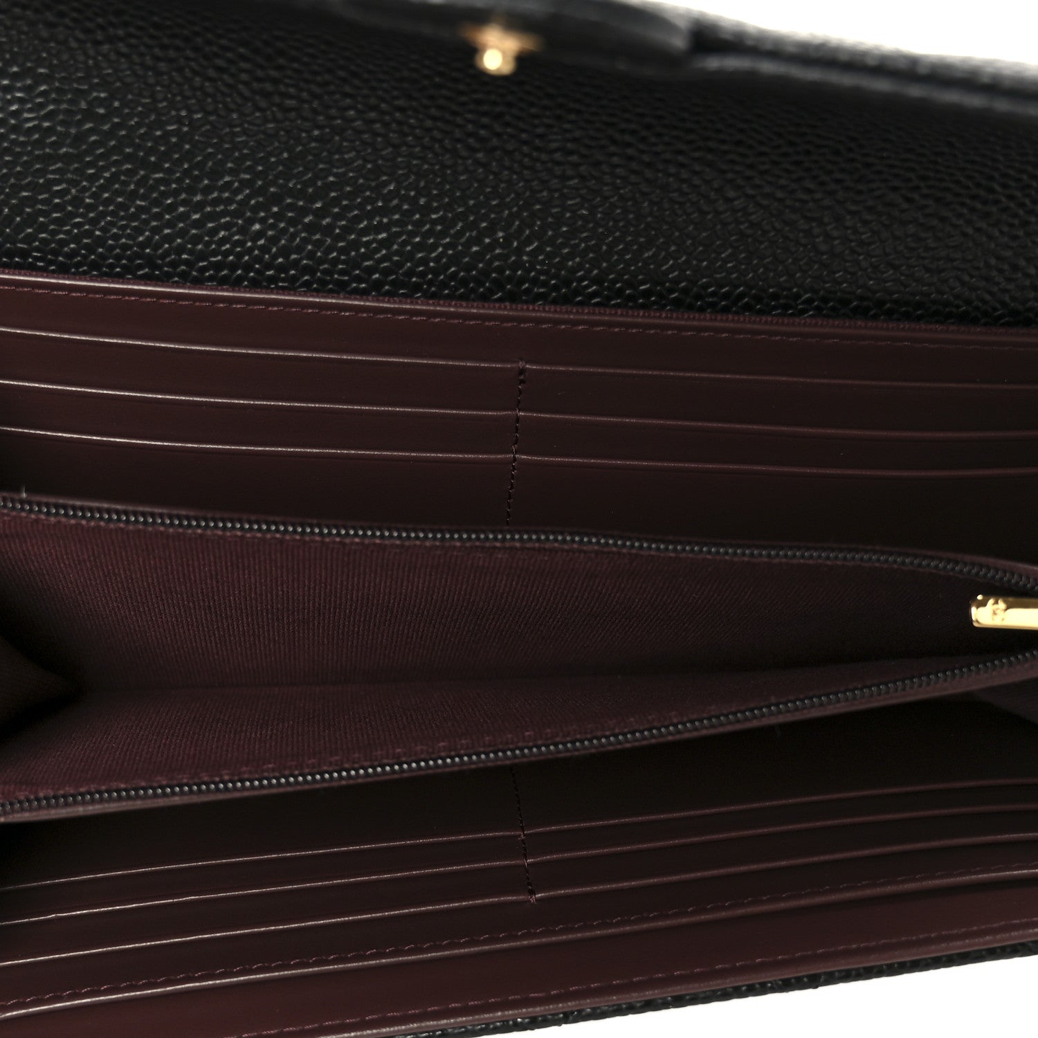 Chanel Caviar Quilted Large Gusset Flap Wallet Black 5 of 10