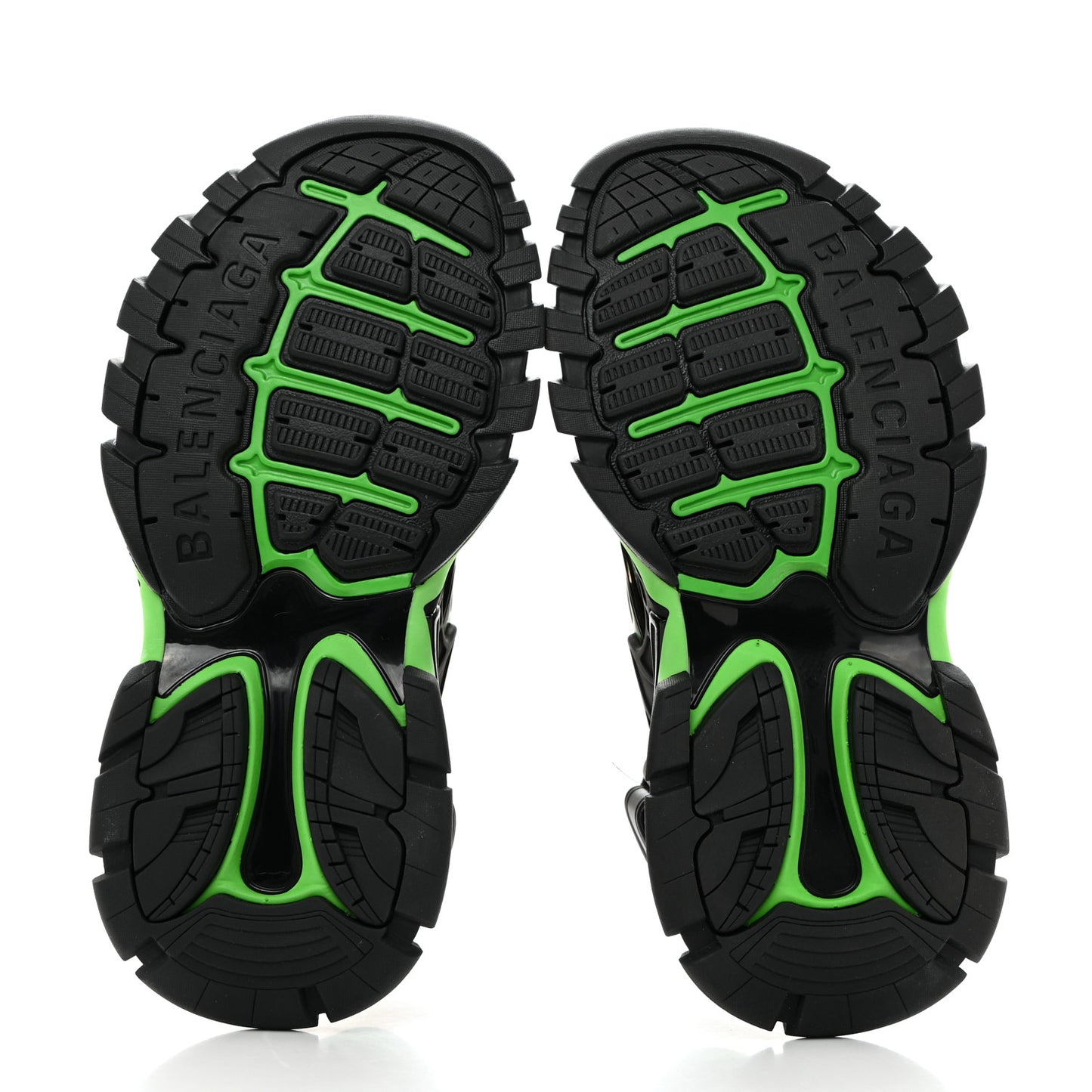 Rubber Neoprene Bi-Color Womens Track Sandals 37 Black Fluo Green