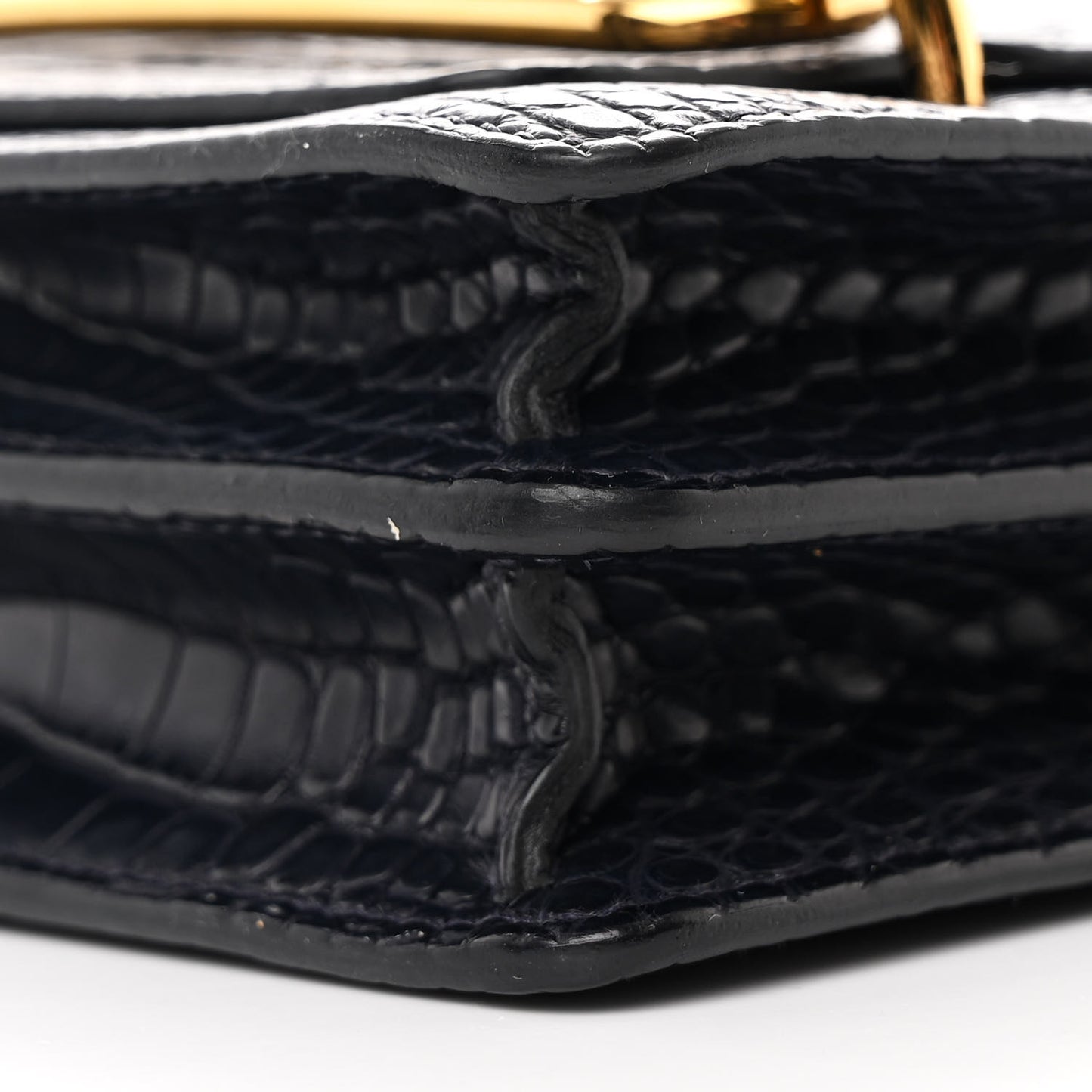 Matte Alligator Mini Sac Roulis Bleu Nuit