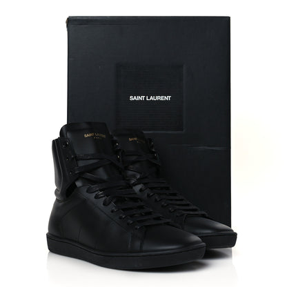 Saint Laurent Calfskin Mens Court Classic SL/01H High Top Sneakers 39 Black 9 of 9