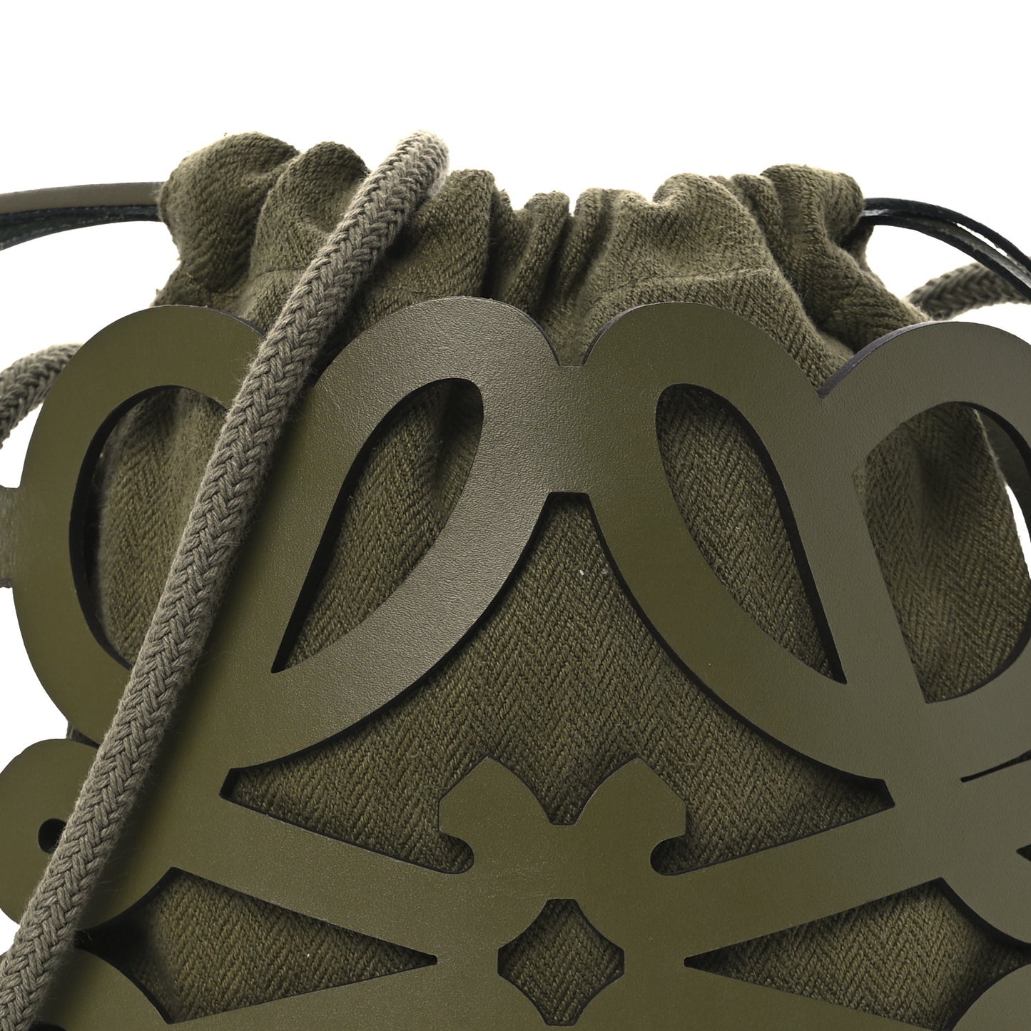 Smooth Calfskin Paula's Ibiza Small Anagram Cutout Tote Olive