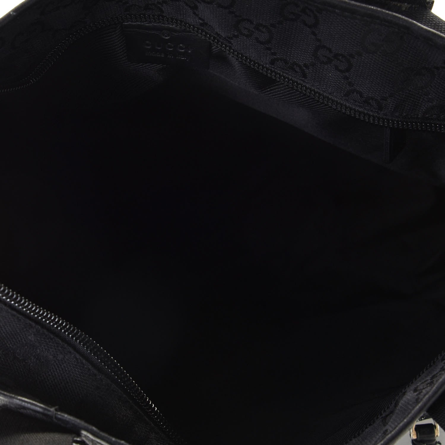 Gucci Nylon Calfskin Monogram Tall Tote Black 8 of 9