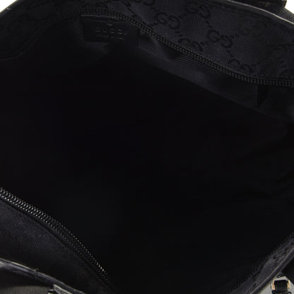 Gucci Nylon Calfskin Monogram Tall Tote Black 8 of 9