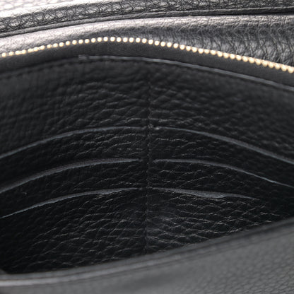 Versace Grained Calfskin Medusa Evening Clutch Bag Black 5 of 6