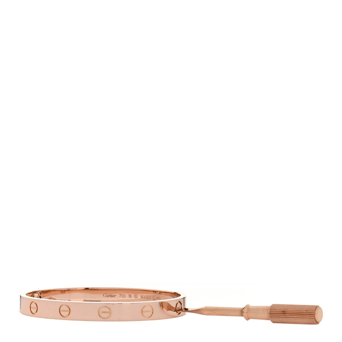18k Pink Gold Love Bracelet 16