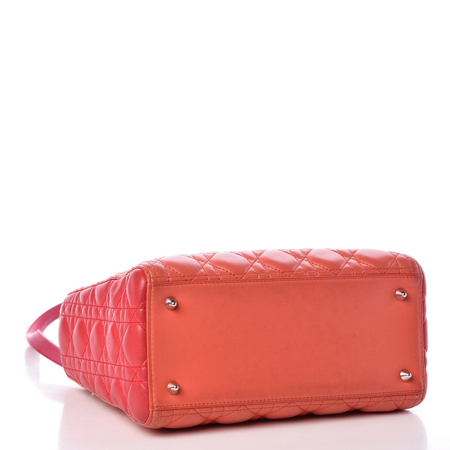 Lambskin Cannage Medium Tri-Color Lady Dior Pink
