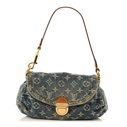 Louis Vuitton Monogram Denim Mini Pleaty Blue 1 of 13