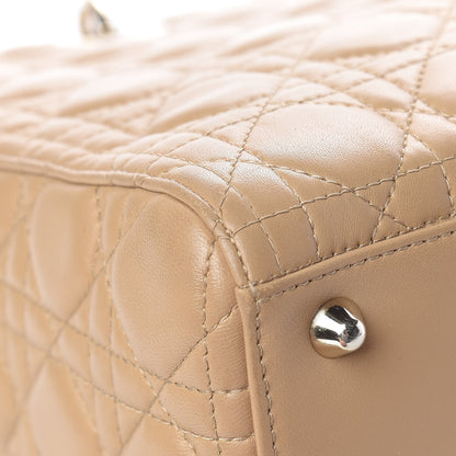 Christian Dior Lambskin Cannage Large Lady Dior Beige 11 of 13